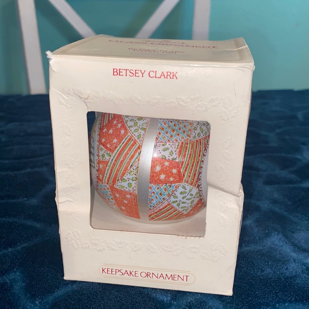 Vintage glass 1981 Hallmark Betsey Clark ornament.  Excellent condition.